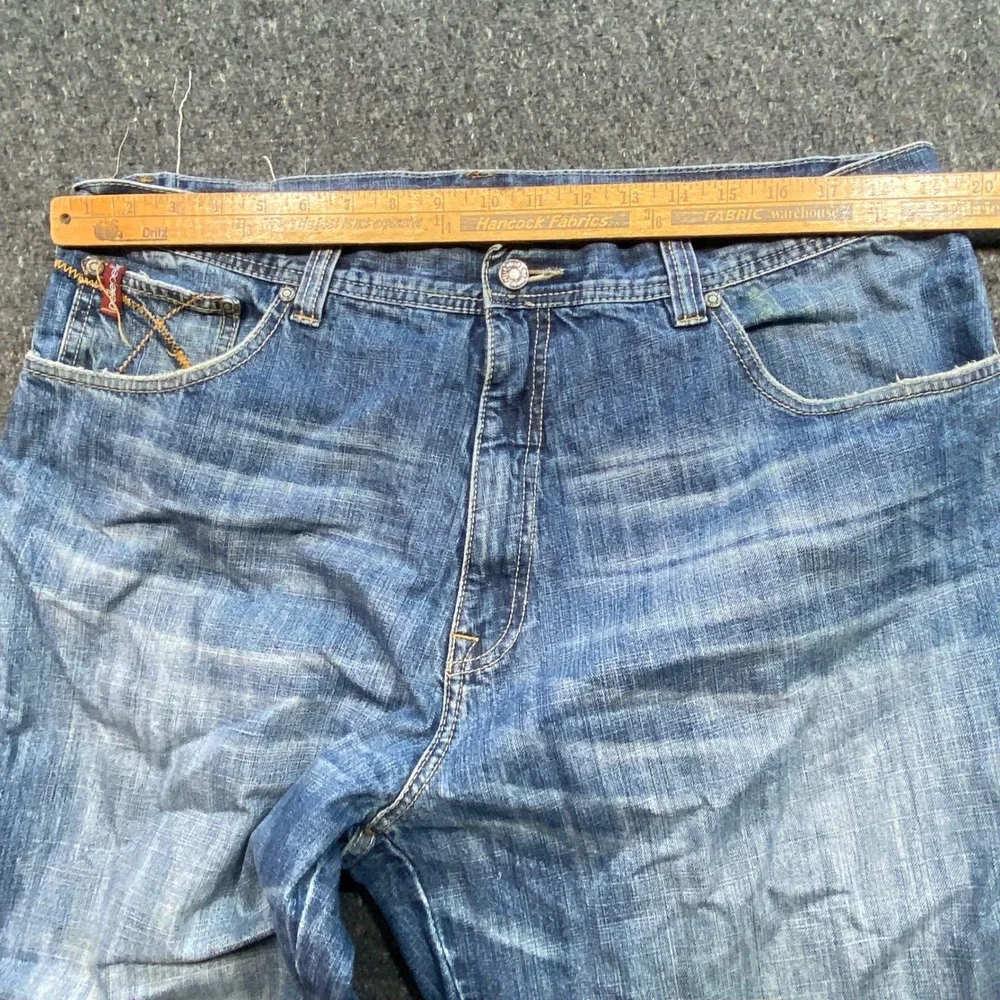 Pelle Pelle Baggy Jeans Sz 40 Mens Blue Streetwear Wide Leg Marc Buchanan